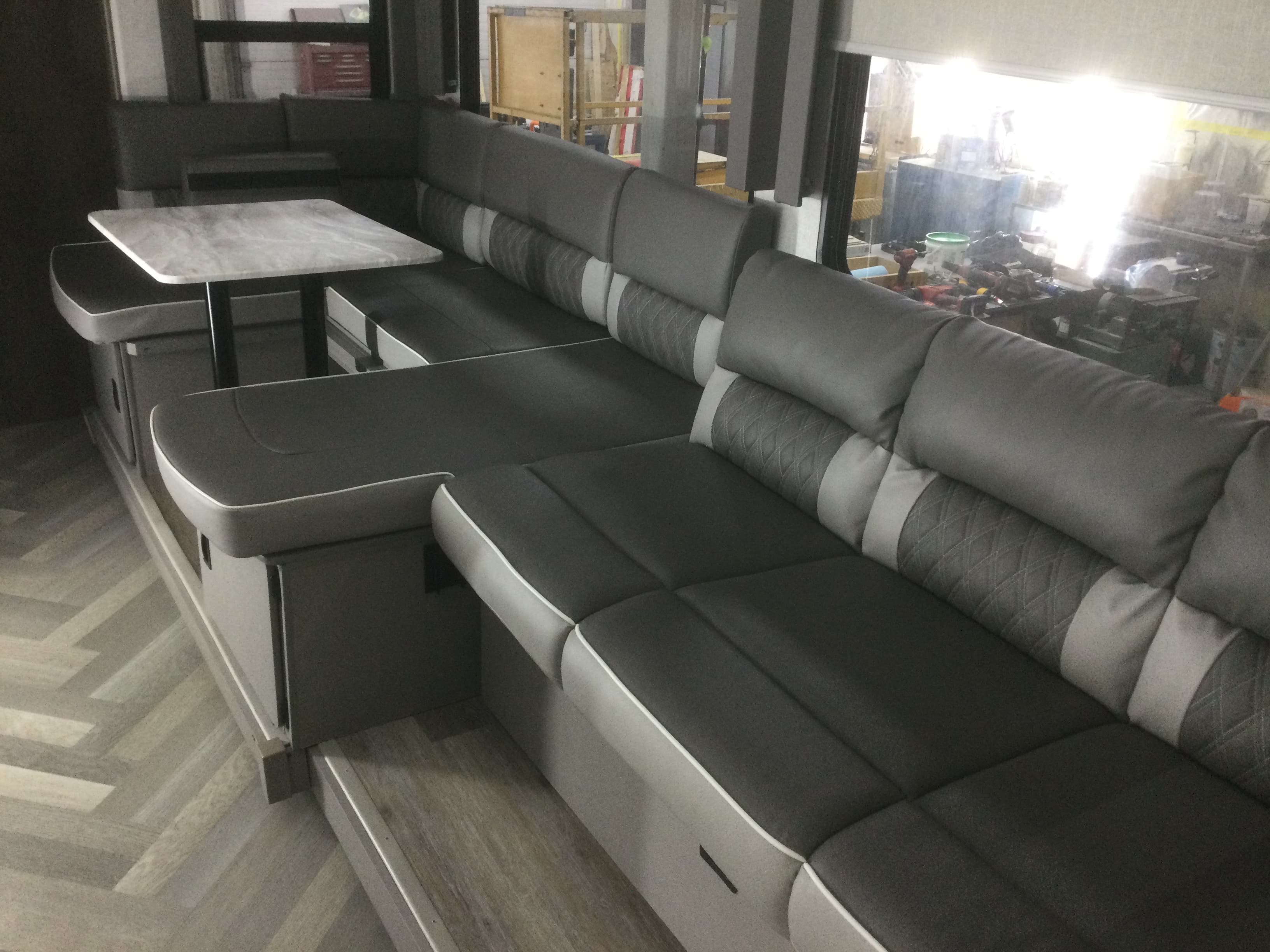 Completed slide floor