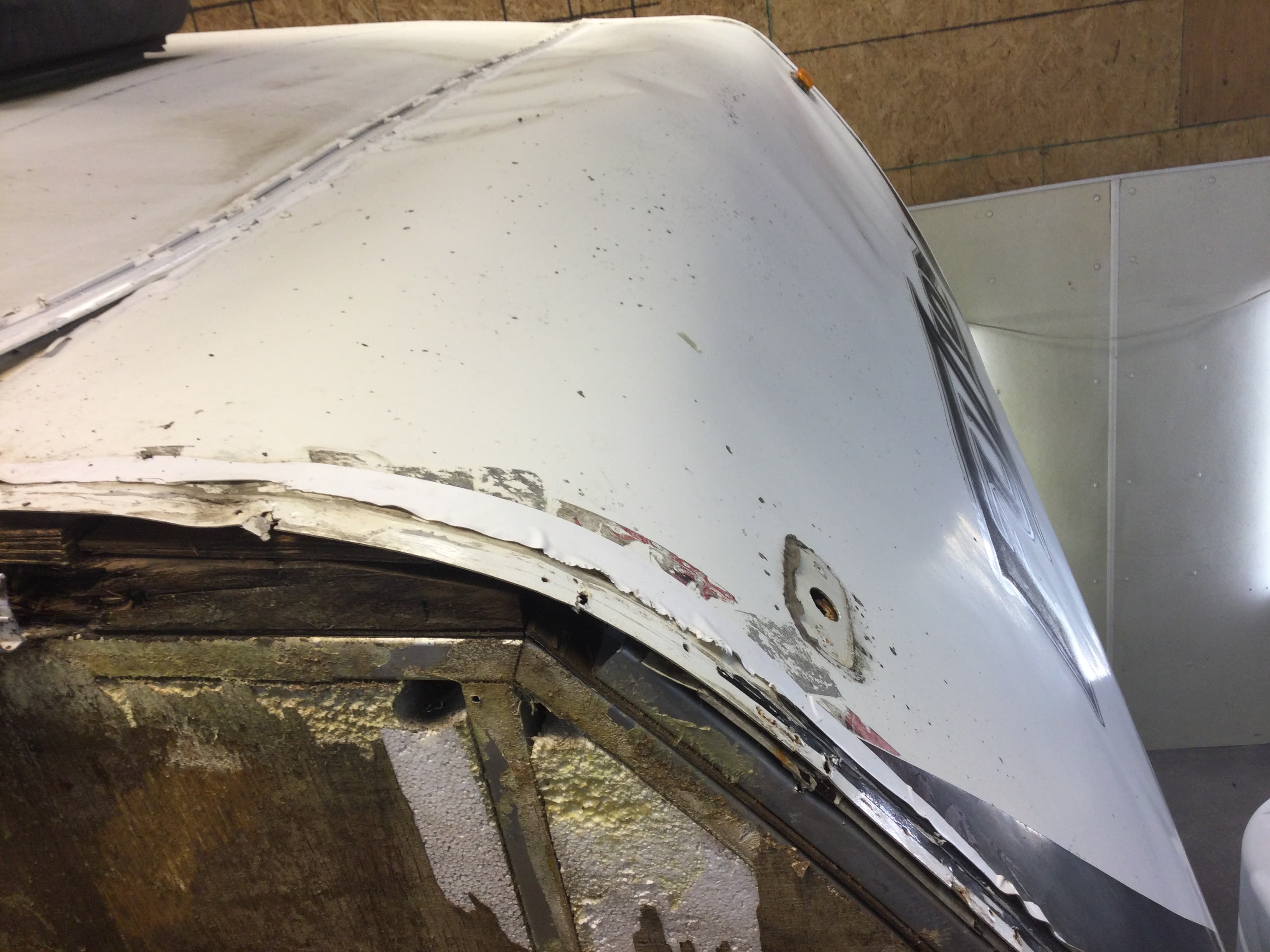 Water damaged side - top