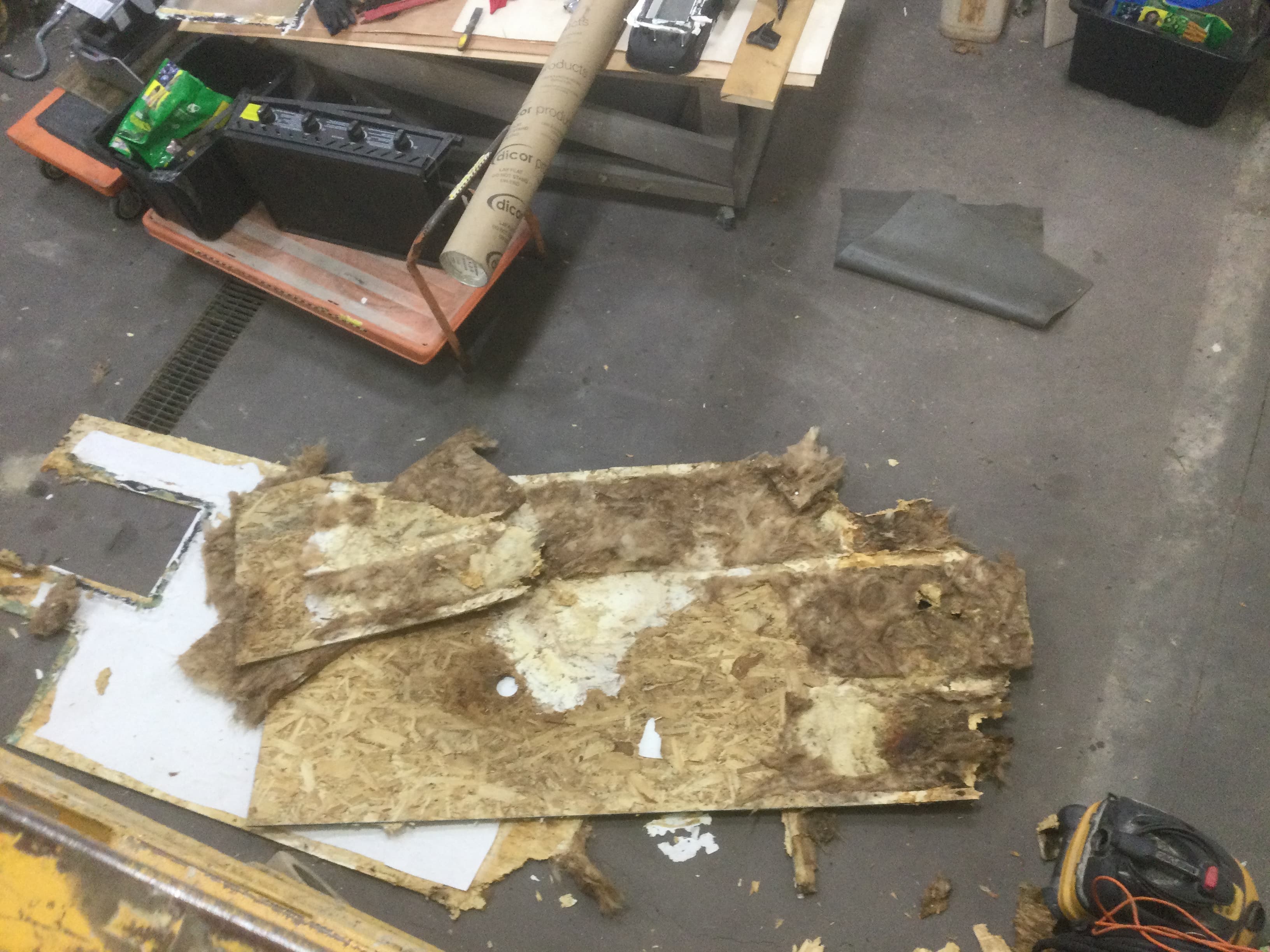 Removed rotted plywood